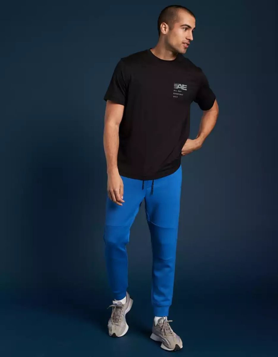 Pantalon Jogging American Eagle AE 24/7 Good Vibes Bleu Clair Homme | EHP-11347294